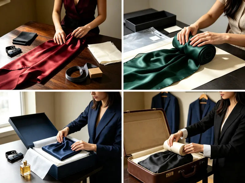 How to pack a silk scarf without wrinkles for travel | SERISILK