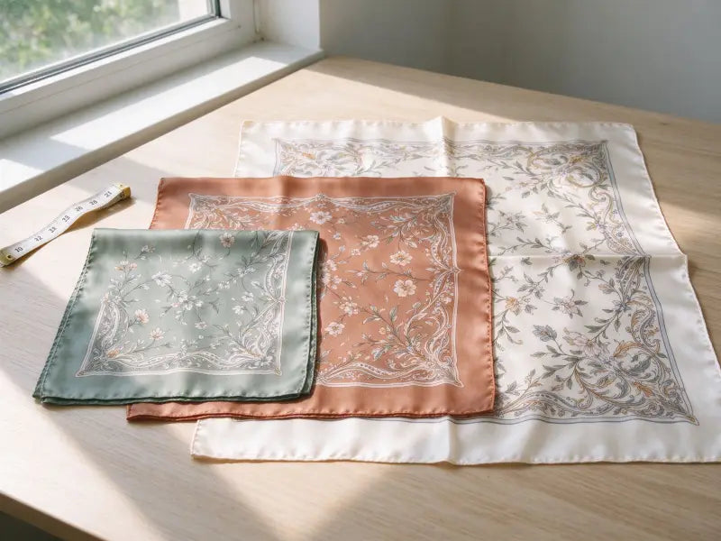 silk scarf size guide comparing 21 inch 27 inch and 36 inch mulberry silk squares for women over 40