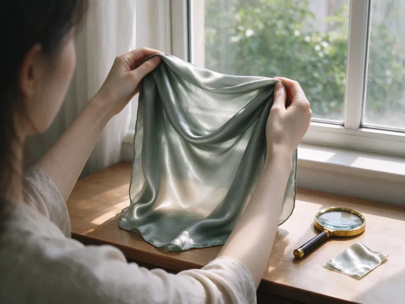 how to tell if a silk scarf is real mulberry silk in 10 seconds without burning test