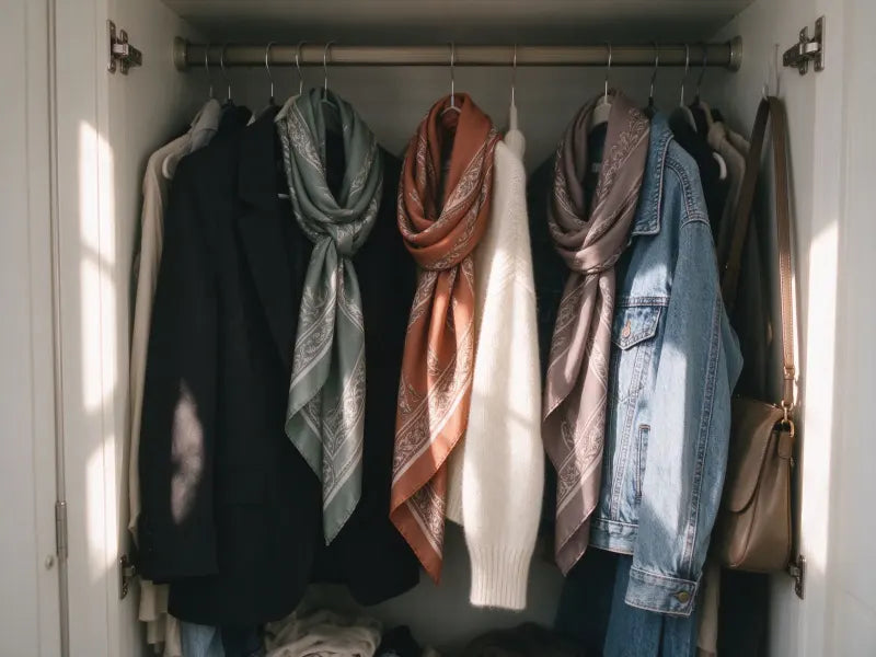 The only silk scarf color that matches every outfit in your wardrobe