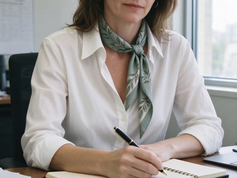 How to style a mulberry silk scarf with a white shirt without looking like a flight attendant