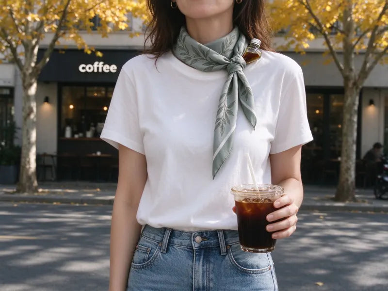 How to Wear a Silk Scarf with Jeans and a White Tee (French-Girl Chic, Not Stuffy)