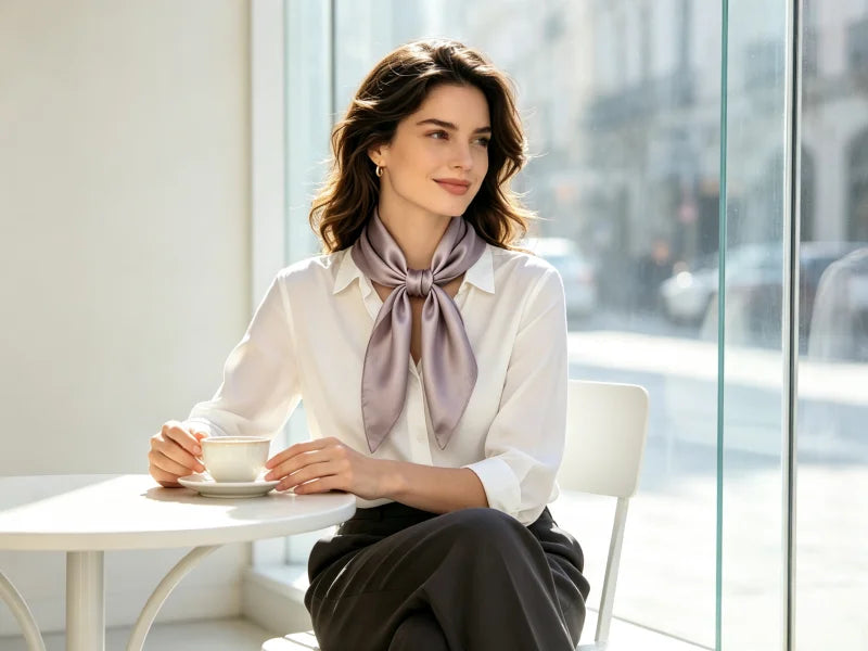 65cm Petite Silk Square Scarf – Mulberry Silk Neckerchief & Pocket Square | SERISILK