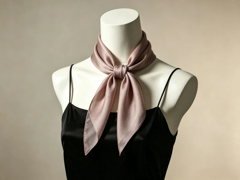 Dusty Pink 65cm Petite Silk Square Scarf – Neckerchief | SERISILK