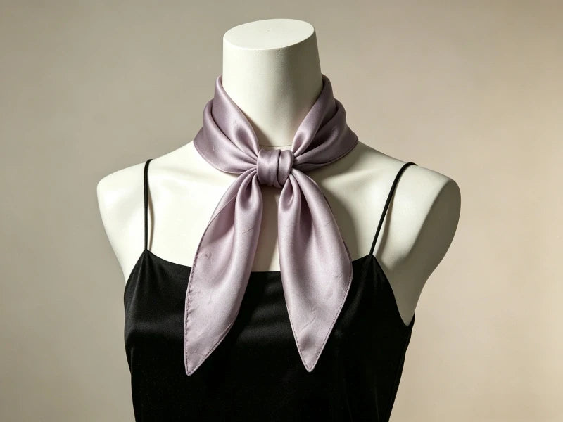 Mauve 65cm Petite Silk Square Scarf – Pocket Square | SERISILK