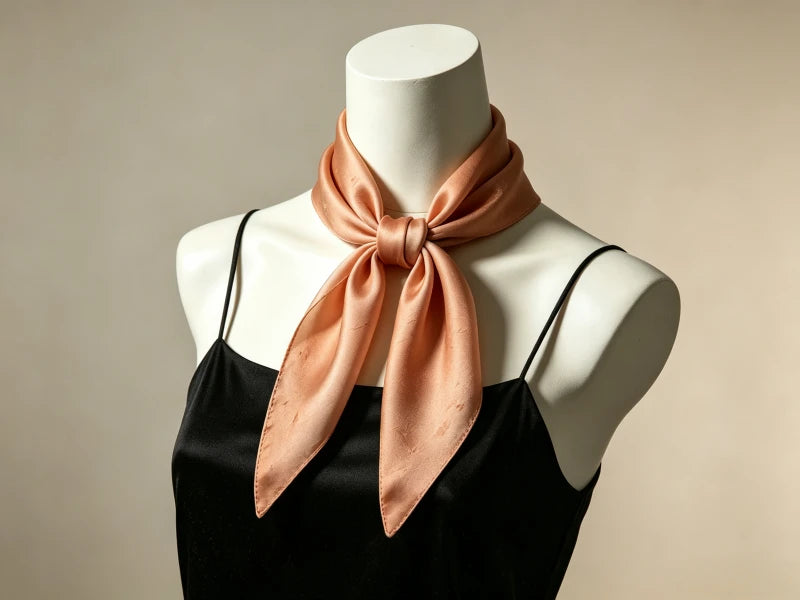 Terracotta 65cm Petite Silk Square Scarf – Neckerchief | SERISILK